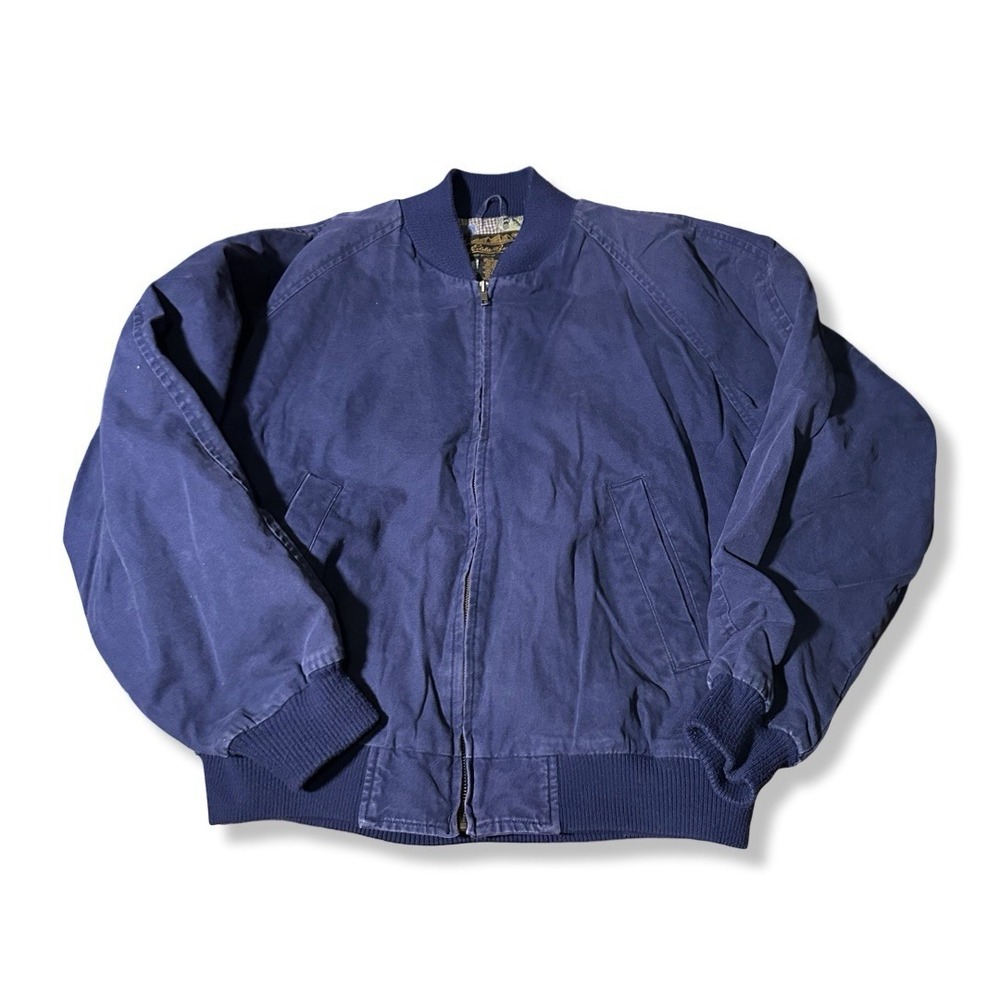 Vintage 90s Eddie Bauer Blue Full Zip Jacket Size Large Made In USA